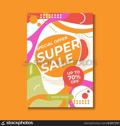 Sale banner template design, Big sale special up to 80  off. Super Sale, end of season special offer banner. vector illustration.