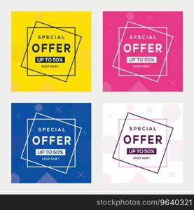 Sale banner template design big special offe Vector Image