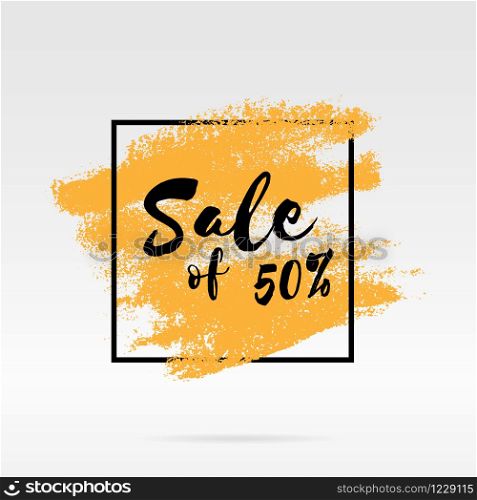 sale banner template design for promotion hand drawn painted scratched vector Illustrations template of Grunge abstract background brush texture for promotion. isolated on white background