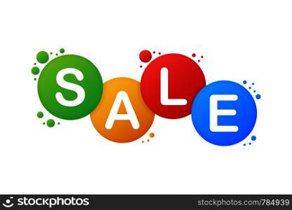 SALE banner template, printable flyers, for advertisement. Vector stock illustration.