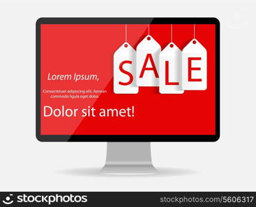 Sale Banner with Place for Your Text. Vector Illustration.