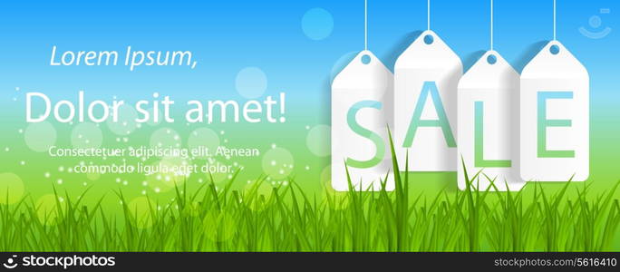 Sale Banner with Place for Your Text. Vector Illustration.