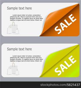 Sale Banner with Place for your Text. Vector Illustration.