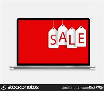 Sale Banner with Place for Your Text. Vector Illustration. EPS10