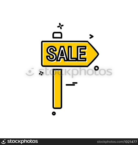 Sale board icon design vector