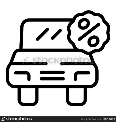 Sale car offer icon outline vector. Store order. Online ecommerce. Sale car offer icon outline vector. Store order