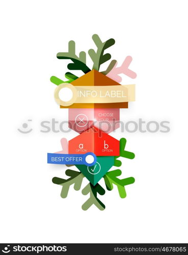 Sale Christmas tags and stickers. Sale Christmas tags and stickers. Vector New Year greeting card element