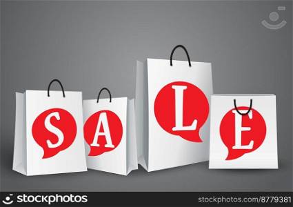 Sale design with shopping bags
