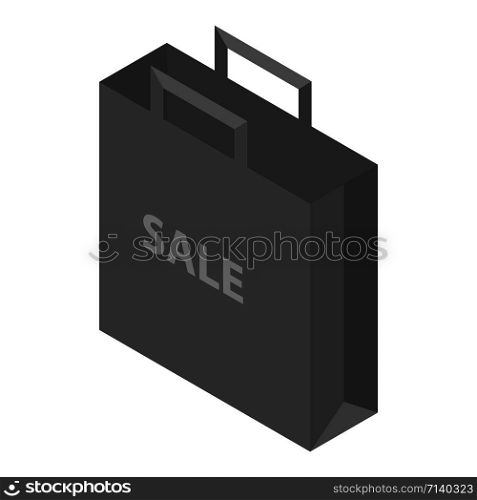 Sale hand bag icon. Isometric of sale hand bag vector icon for web design isolated on white background. Sale hand bag icon, isometric style