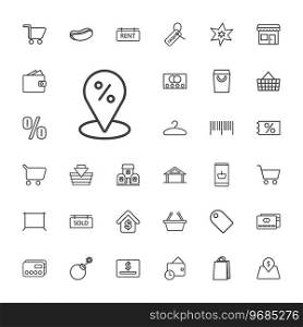 Sale icons Royalty Free Vector Image