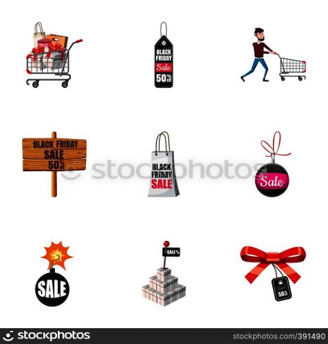 Sale icons set. Cartoon illustration of 9 sale vector icons for web. Sale icons set, cartoon style