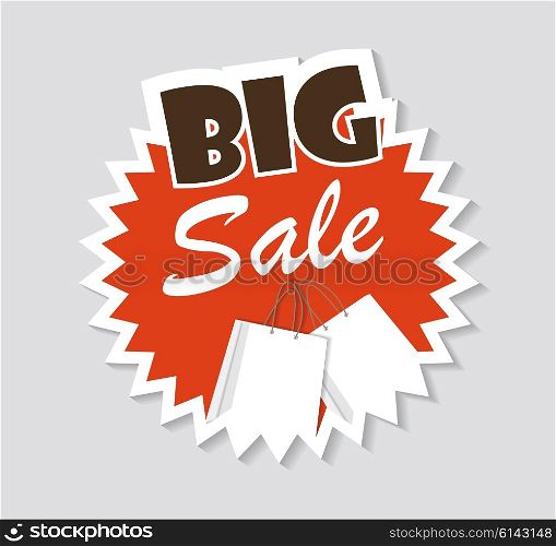 Sale Label. Vector Illustration. Isolated on White Backgroun