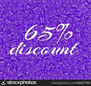 Sale labels background, end-of-season sale, discount tags percent text. Best discounts background with percent discount pattern. Sale background. Sale banner. Percent with numbers 65
