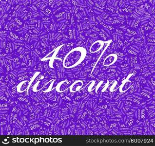 Sale labels background, end-of-season sale, discount tags percent text. Best discounts background with percent discount pattern. Sale background. Sale banner. Percent with numbers 40