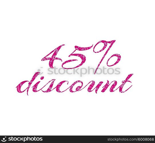 Sale labels background, end-of-season sale, discount tags percent text. Best discounts background with percent discount pattern. Sale background. Sale banner. Percent with numbers 45