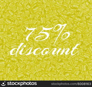 Sale labels background, end-of-season sale, discount tags percent text. Best discounts background with percent discount pattern. Sale background. Sale banner. Percent with numbers 75