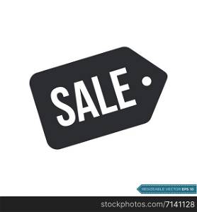 Sale Letter Price Tag Icon Vector Template Illustration Design
