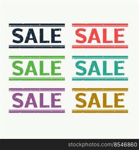 sale rubber st&set in six different colors