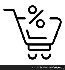 Sale shop cart icon outline vector. Online store. Web internet. Sale shop cart icon outline vector. Online store