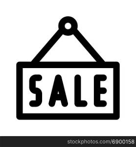 sale signboard, icon on isolated background