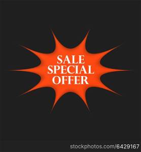 Sale special offer sticker. . Sale special offer sticker. Vector illustration .