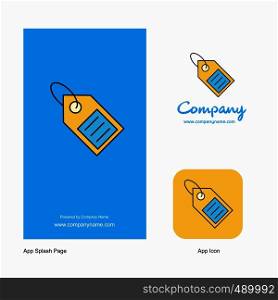 Sale tag Company Logo App Icon and Splash Page Design. Creative Business App Design Elements