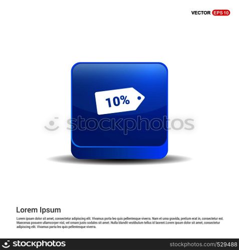 Sale tag icon - 3d Blue Button.