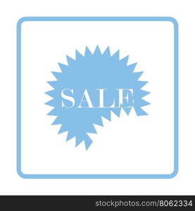 Sale tag icon. Blue frame design. Vector illustration.