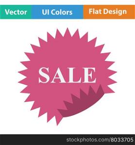 Sale tag icon. Flat design. Vector illustration.