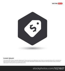 Sale tag icon Hexa White Background icon template - Free vector icon