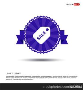 Sale tag icon - Purple Ribbon banner