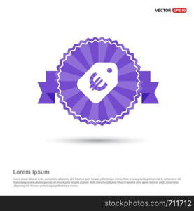 Sale tag icon - Purple Ribbon banner