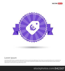 Sale tag icon - Purple Ribbon banner