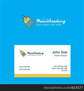 Sale tag logo Design with business card template. Elegant corporate identity. - Vector