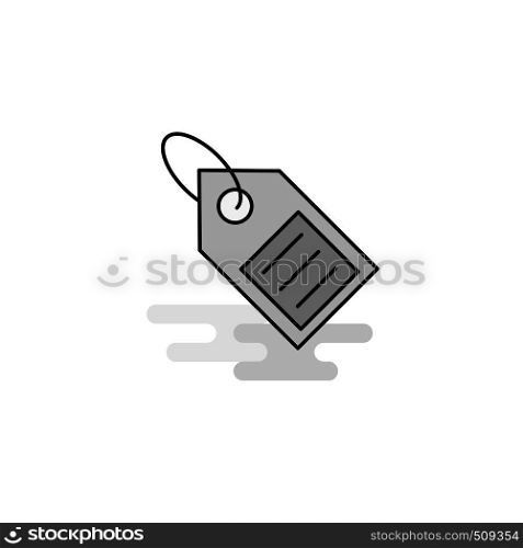 Sale tag Web Icon. Flat Line Filled Gray Icon Vector