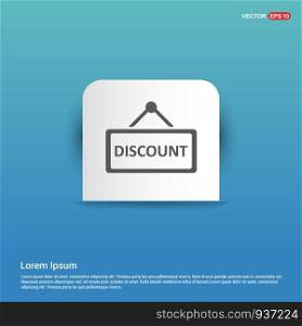 Sale tag with discount sign - Blue Sticker button
