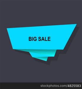 Sale vector origami concept banner template