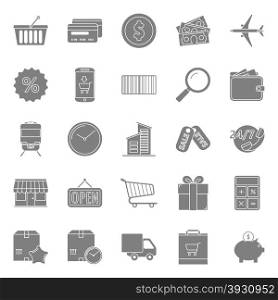 Sales and shopping silhouettes icons set. Sales and shopping silhouettes icons set graphic illustration