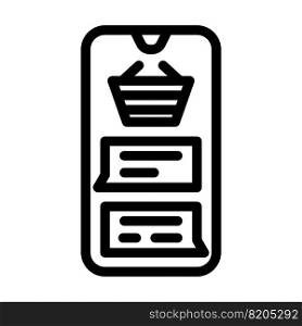 sales chat support line icon vector. sales chat support sign. isolated contour symbol black illustration. sales chat support line icon vector illustration