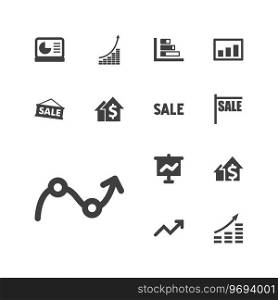Sales icons Royalty Free Vector Image