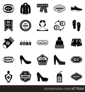 Sales icons set. Simple set of 25 sales vector icons for web isolated on white background. Sales icons set, simple style