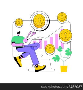 Sales index abstract concept vector illustration. Calculation and formula, profit analysis, income growth, retail sales index, compare periods, business statistics, performance abstract metaphor.. Sales index abstract concept vector illustration.