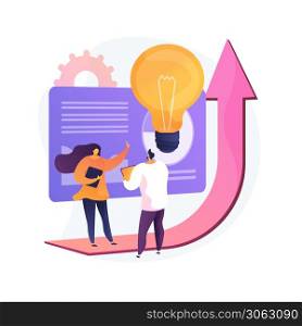 Sales plan for business abstract concept vector illustration. Marketing plan presentation, business strategy, profit forecast, commercial goal, sales management, target group abstract metaphor.. Sales plan for business abstract concept vector illustration.