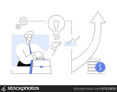 Sales plan for business abstract concept vector illustration. Marketing plan presentation, business strategy, profit forecast, commercial goal, sales management, target group abstract metaphor.. Sales plan for business abstract concept vector illustration.