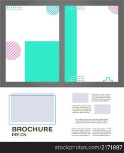 Sales promotion blank brochure design elements set. Brand campaign. Printable poster with customized copyspace. Kit with shapes and frames for leaflet decoration. Arial, Myriad Pro fonts used. Sales promotion blank brochure design elements set