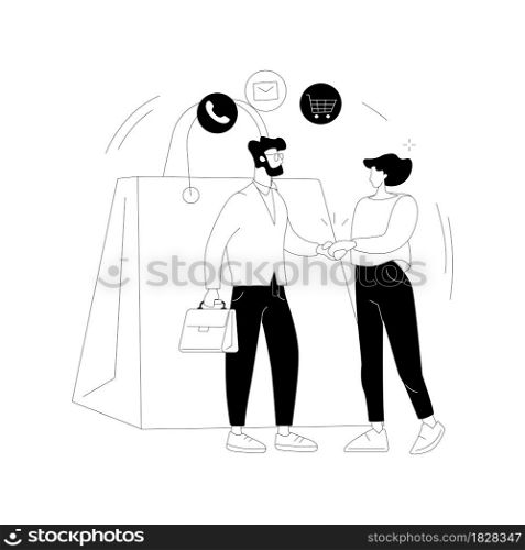 Sales representative abstract concept vector illustration. B2B sales agent, telemarketing, commercial representative, direct marketing, business development role, job position abstract metaphor.. Sales representative abstract concept vector illustration.