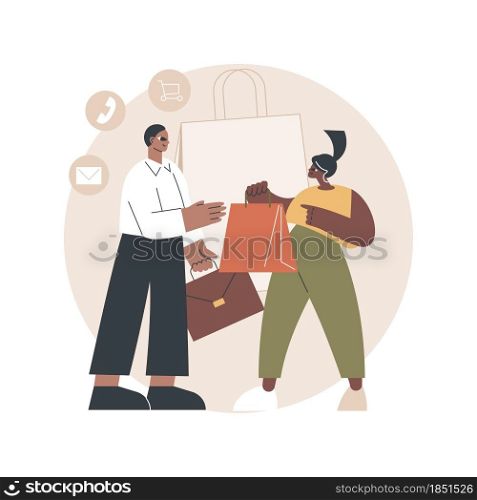 Sales representative abstract concept vector illustration. B2B sales agent, telemarketing, commercial representative, direct marketing, business development role, job position abstract metaphor.. Sales representative abstract concept vector illustration.