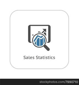 Sales Statistics Icon. Flat Design. Business Concept. Isolated Illustration.. Sales Statistics Icon. Business Concept.