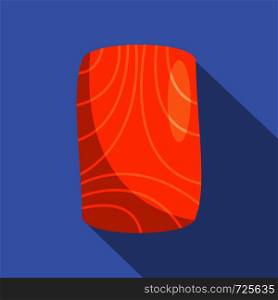 Salmon fillet icon. Flat illustration of salmon fillet vector icon for web. Salmon fillet icon, flat style