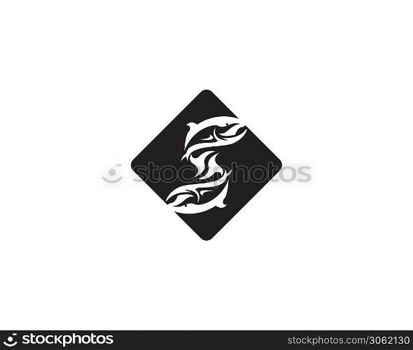 Salmon fish logo design vector on white background